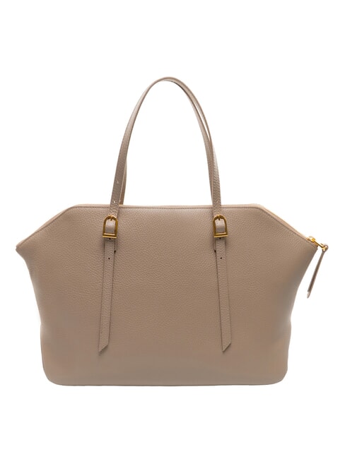 CHERRY Schultertasche, Leder warmes Taupe - Damentaschen