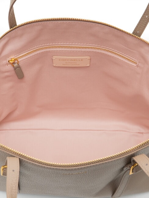 CHERRY Schultertasche, Leder warmes Taupe - Damentaschen