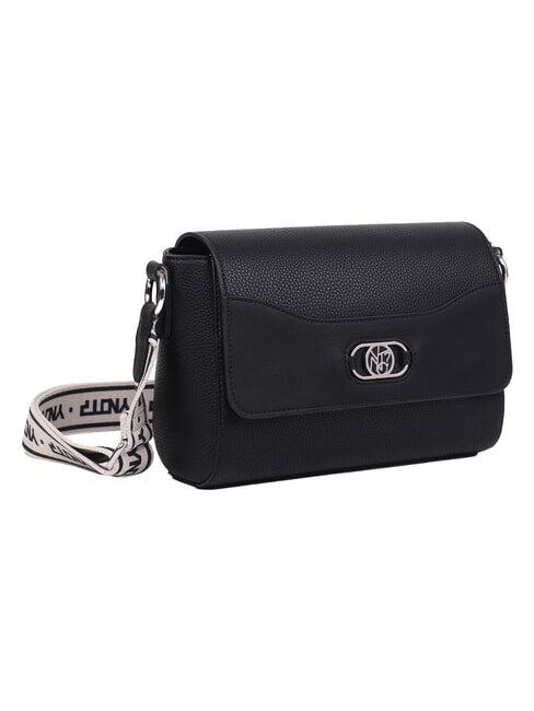 CINDY Schultertasche mit Klappe SCHWARZ - Damentaschen