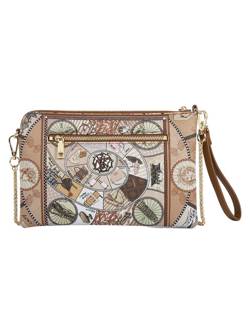 FASHIONOPOLY Clutch mit Schulterriemen Sand - Damentaschen