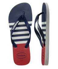 HAVAIANAS Infradito TOP NAUTISCH Wei&szlig;/Marineblau/Apacherot - Herrenschuhe - 5