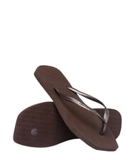 HAVAIANAS SLIM SQUARE Flip-Flops mit quadratischer Zehenpartie Dunkelbro - Damenschuhe - 4