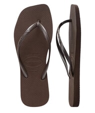 HAVAIANAS SLIM SQUARE Flip-Flops mit quadratischer Zehenpartie Dunkelbro - Damenschuhe - 5