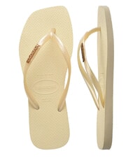 HAVAIANAS SQUARE LOGO Flip-Flops Buttercreme - Damenschuhe - 5