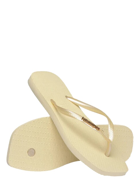 SQUARE LOGO Flip-Flops Buttercreme - Damenschuhe