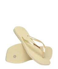 HAVAIANAS SQUARE LOGO Flip-Flops Buttercreme - Damenschuhe - 4