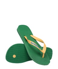 HAVAIANAS BRASIL LOGO Flip-Flops f&uuml;r Herren gr&uuml;n/gelb - Schuhe Unisex - 4
