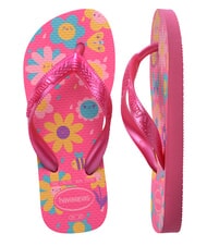 HAVAIANAS FLORES Flip-Flops rosa Flussmittel/rosa Kaugummi - Kinderschuhe - 6