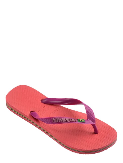 BRASIL LOGO Flip-Flops f&uuml;r Herren Koralle/Rosa - Schuhe Unisex