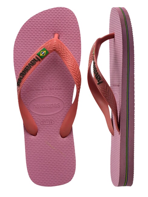 BRASIL LOGO Flip-Flops f&uuml;r Herren Chiffonrosen - Schuhe Unisex