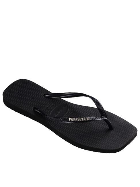SQUARE LOGO Flip-Flops schwarz/silber - Damenschuhe