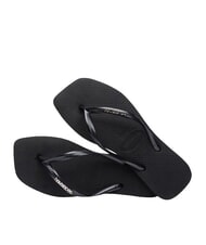 HAVAIANAS SQUARE LOGO Flip-Flops schwarz/silber - Damenschuhe - 4