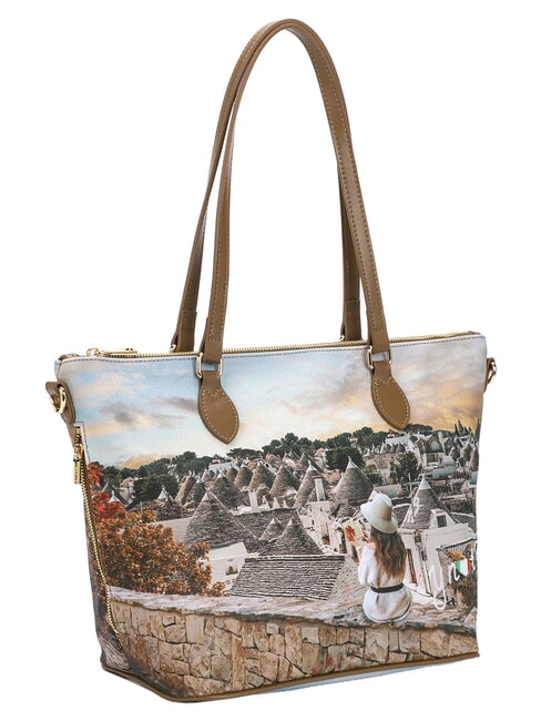 YESBAG Mittelgro&szlig;e Schultertasche romantische Trulli - Damentaschen