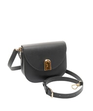 FURLA GARDENIA Mini-Umh&auml;ngetasche aus Leder Schwarz - Damentaschen - 2