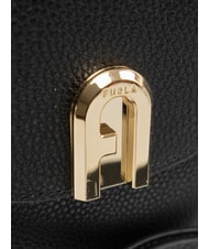 FURLA GARDENIA Mini-Umh&auml;ngetasche aus Leder Schwarz - Damentaschen - 4