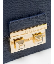 FURLA BELLA  Mini-Umh&auml;ngetasche aus Leder Tintenblau - Damentaschen - 3