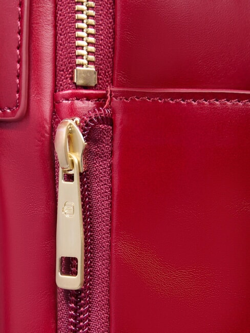 BLUE SQUARE  14-Zoll-Laptop-Rucksack aus Leder ROT - PC-Rucks&auml;cke