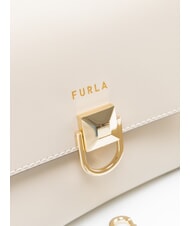 FURLA CIRCE Schultertasche, Leder Perle - Damentaschen - 4
