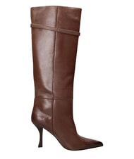 MARC ELLIS ME25 Hoher Stiefel aus Leder, 9 cm Absatz dunkelbraun - Damenschuhe - 3