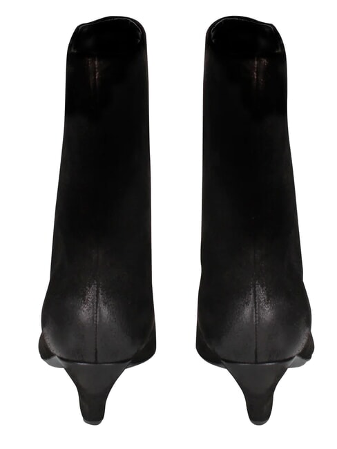ME25 Stiefelette mit 5 cm Absatz aus Leder Schwarz - Damenschuhe