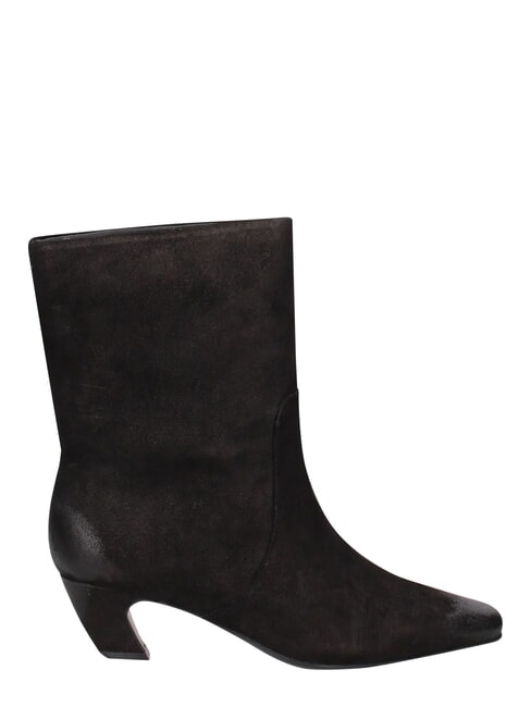 ME25 Stiefelette mit 5 cm Absatz aus Leder Schwarz - Damenschuhe
