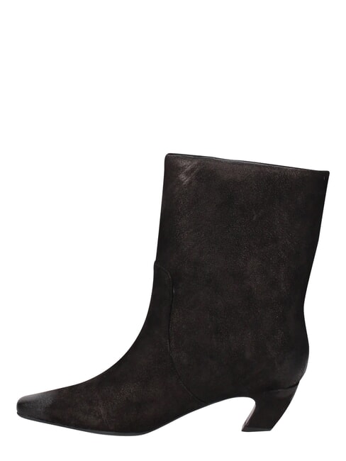 ME25 Stiefelette mit 5 cm Absatz aus Leder Schwarz - Damenschuhe