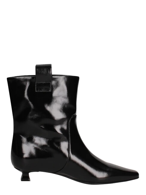 ME25 Stiefelette mit 3 cm Absatz aus Leder Schwarz - Damenschuhe