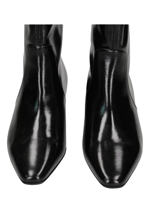 ME25 Stiefelette mit 3 cm Absatz aus Leder Schwarz - Damenschuhe
