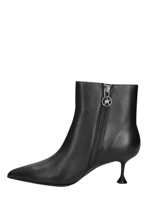 ME25 Stiefelette aus Leder mit 6,5 cm Absatz Schwarz - Damenschuhe
