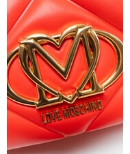 LOVE MOSCHINO EMBOSSED Handtasche mit Schulterriemen ROT - Damentaschen - 3