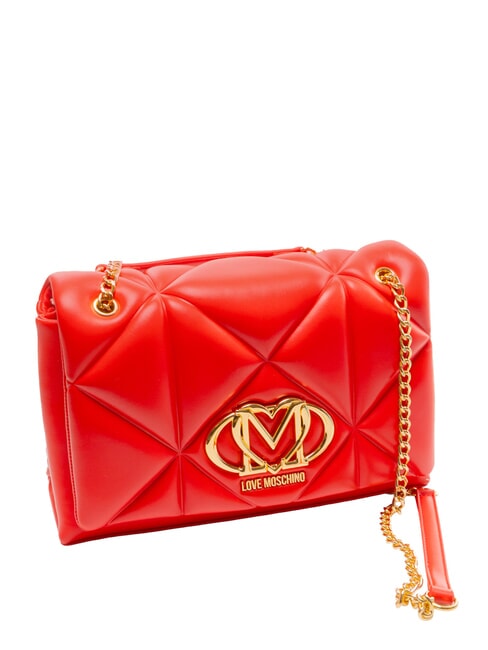 EMBOSSED Schultertasche / Umh&auml;ngetasche ROT - Damentaschen