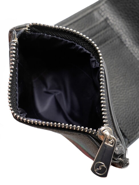 PLANETARIUM Kleine Geldb&ouml;rse mit &Uuml;berschlag planet.black print - Brieftaschen Damen