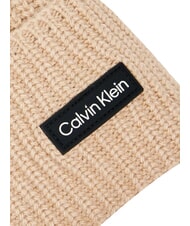 CALVIN KLEIN ESSENTIAL PATCH Wollmischm&uuml;tze Beige - M&uuml;tzen/H&uuml;te - 3