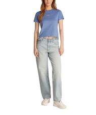 CALVIN KLEIN PLACED INSTITUTIONAL Kurzarm-T-Shirt Blau - T-Shirts und Tops f&uuml;r Damen - 3