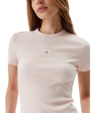CALVIN KLEIN WOVEN LABEL Kurzarm-T-Shirt Rosa - T-Shirts und Tops f&uuml;r Damen - 3