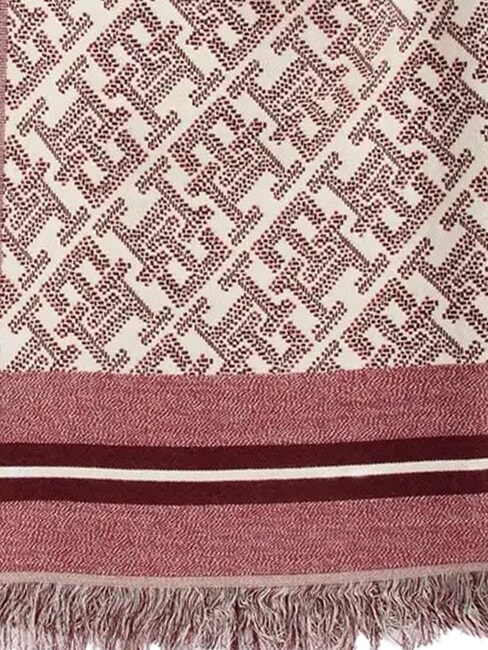 MONOPLAY JACQUARD Wollschal Rot - Schals