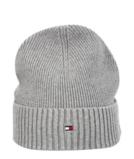 TOMMY HILFIGER TH FLAG Baumwoll-Beanie-M&uuml;tze mit Umschlag - M&uuml;tzen/H&uuml;te