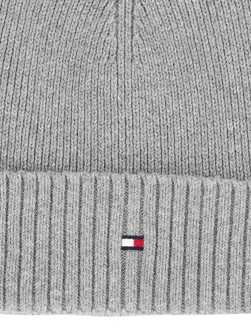 TH FLAG Baumwoll-Beanie-M&uuml;tze mit Umschlag grau - M&uuml;tzen/H&uuml;te