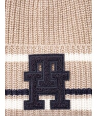 TOMMY HILFIGER MONOGRAM M&uuml;tze aus Woll- und Kaschmirmischung Beige - M&uuml;tzen/H&uuml;te - 3