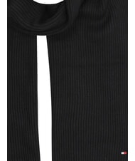 TOMMY HILFIGER FLAG PIMA Schal aus Baumwolle und Kaschmir Schwarz - Schals - 2
