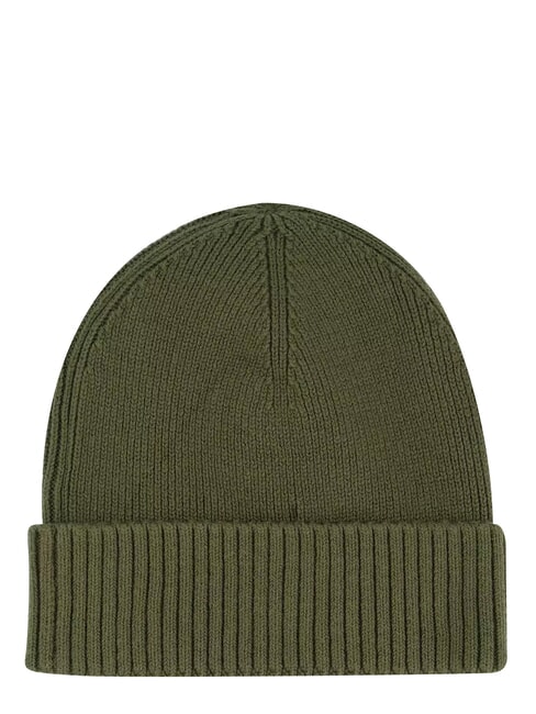 TH FLAG Baumwoll-Beanie-M&uuml;tze mit Umschlag Gr&uuml;n - M&uuml;tzen/H&uuml;te