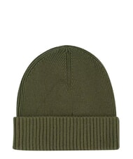 TOMMY HILFIGER TH FLAG Baumwoll-Beanie-M&uuml;tze mit Umschlag Gr&uuml;n - M&uuml;tzen/H&uuml;te - 2
