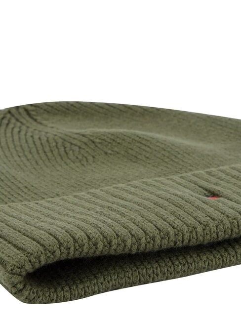 TH FLAG Baumwoll-Beanie-M&uuml;tze mit Umschlag Gr&uuml;n - M&uuml;tzen/H&uuml;te