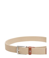 TOMMY HILFIGER DENTON ELASTIC Herren-G&uuml;rtel aus gewebtem Stoff Beige - G&uuml;rtel - 2
