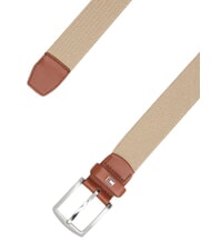 TOMMY HILFIGER DENTON ELASTIC Herren-G&uuml;rtel aus gewebtem Stoff Beige - G&uuml;rtel - 4