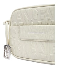 ARMANI EXCHANGE LIZ PEBBLE Kameratasche mit gepr&auml;gtem Logo Staub - Damentaschen - 5