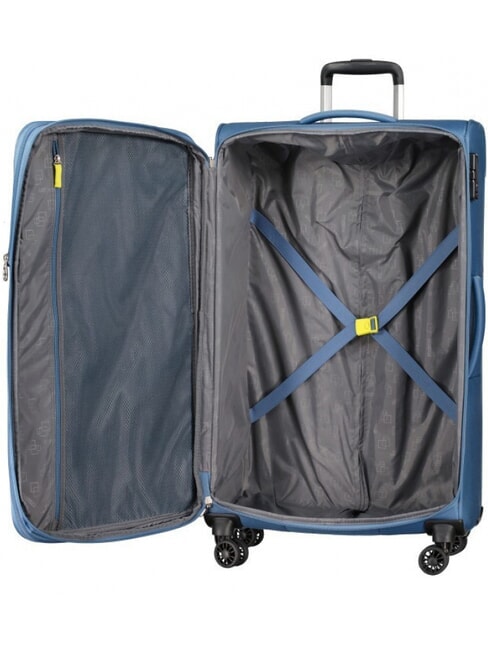 AIR WAVE Gro&szlig;er Einkaufswagen Kronenblau/Limette - Halbharte Trolleys