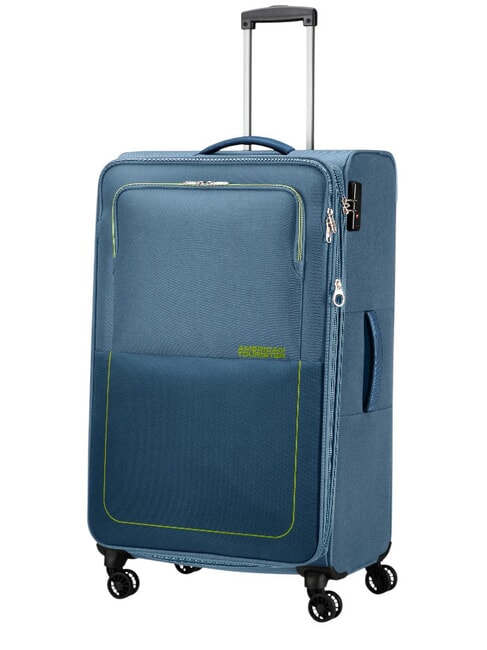 AIR WAVE Gro&szlig;er Einkaufswagen Kronenblau/Limette - Halbharte Trolleys