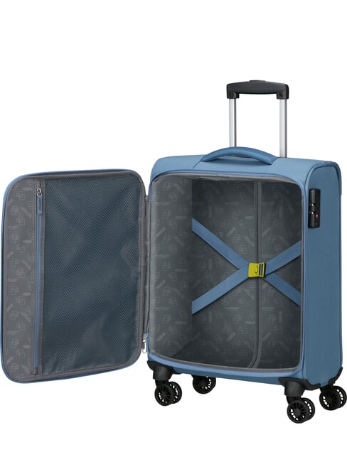 AIR WAVE Kabinen- + Mittel- + Gro&szlig;-Trolley-Set Kronenblau/Limette - Trolleyset