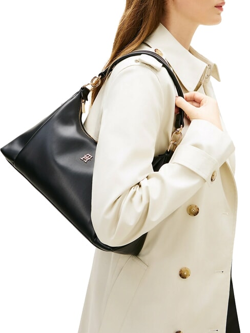 TH ESSENTIAL Schultertasche mit Schultergurt Schwarz - Damentaschen